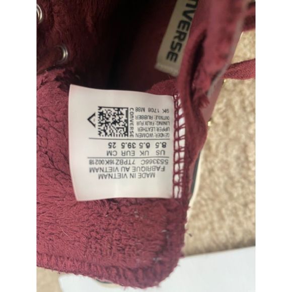 Fleece-Lined Leather Converse Chuck Taylor All Star Hi-Tops Sz 8.5 - Picture 7 of 8